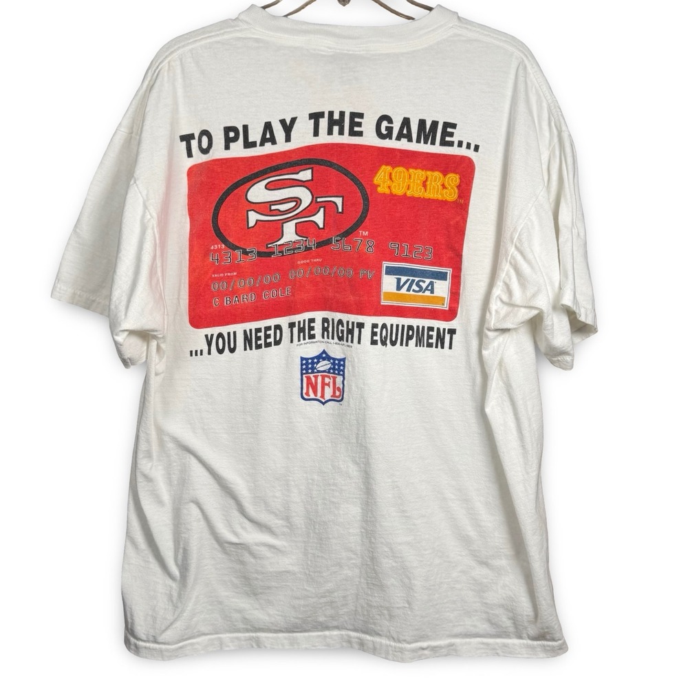 Vintage SF 49ers T Shirt Men's ONEITA XL Single Stitch 90s Y2K NFL Graphic Tee - Picture 3 of 8